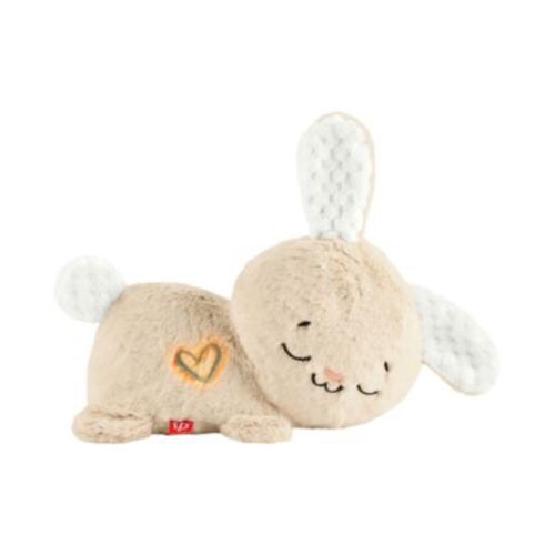 Fisher-Price Soothe Settle Bunny Plush Baby Toy Customizable Sound Machine with Motion