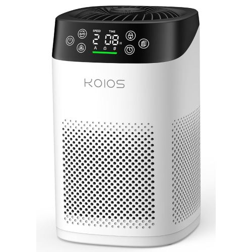 Air Purifiers for Bedroom Home, KOIOS H13 True HEPA Air Purifier for Large Room Pet Hair Filter Covers Up to 1200 ft², Air Quality Sensor, Fragrance Sponge, Air Cleaner for Smoke Odor Dander Pollen