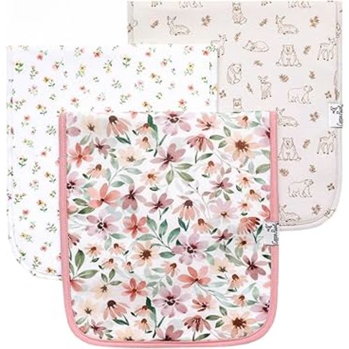 Copper Pearl Natalie Burp Cloth Set