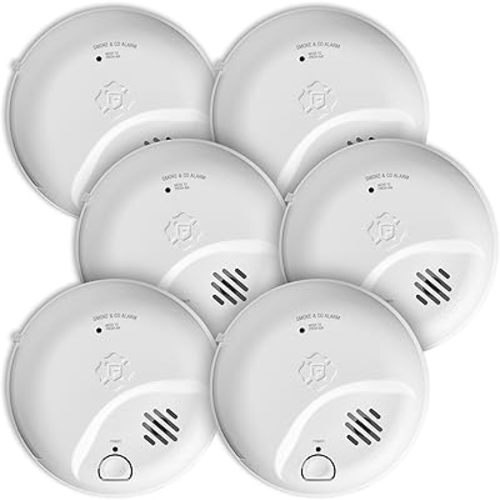 First Alert SMICO100 Battery-Operated Combination Smoke & Carbon Monoxide Alarm -Pack 6