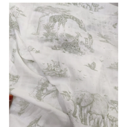 Safari Toile X-Large Muslin Swaddle