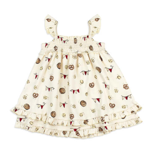 Organic Smocked Summer Dress in Game Day – L'ovedbaby