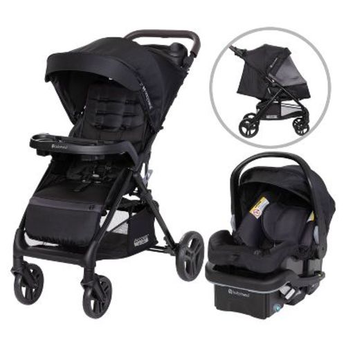Baby Trend Passport Carriage Travel System Dlx With Ez-lift Plus Car Seat - Uptown Black