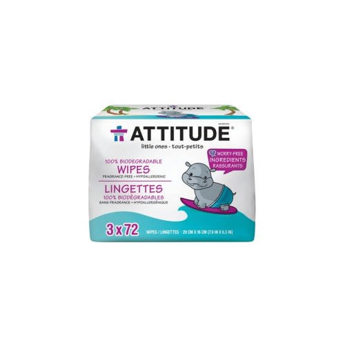 ATTITUDE Eco-Baby 100% Biodegradable Wipes Refill