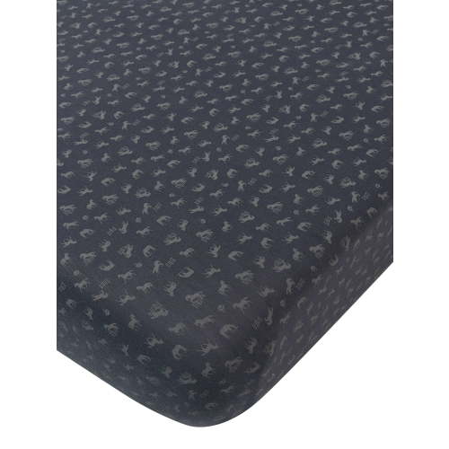 Modern Moments by Gerber Baby Neutral Super Soft Fitted Crib Sheet, Gray Western, One Size