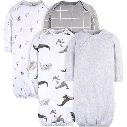Gerber Baby Boy and Girls 4-Pack Sleeper Gown