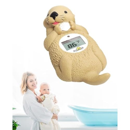 Digtal Baby Bath Thermometer for Infants Accurate Otter Bathtub Thermometer BPA Free Baby Bath Temperature Toy Easy to Use