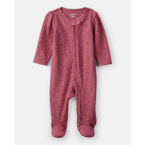 Baby Girl Floral Print Cotton Long-Sleeve 2-Way Zip Sleep & Play - Pink - Carter's | Carter's