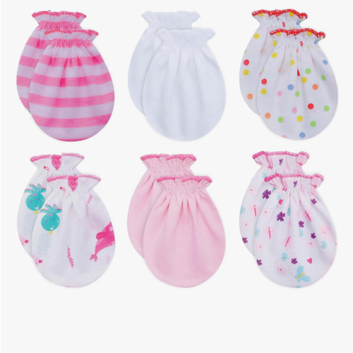 RATIVE No Scratch Mittens and Caps 100% Cotton for Newborn Baby 0-6 Months Boys Girls