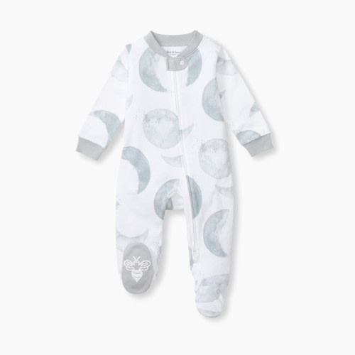 Burt's Bees Baby Organic Sleep & Play Footie Pajamas - Hello Moon, 3-6 M