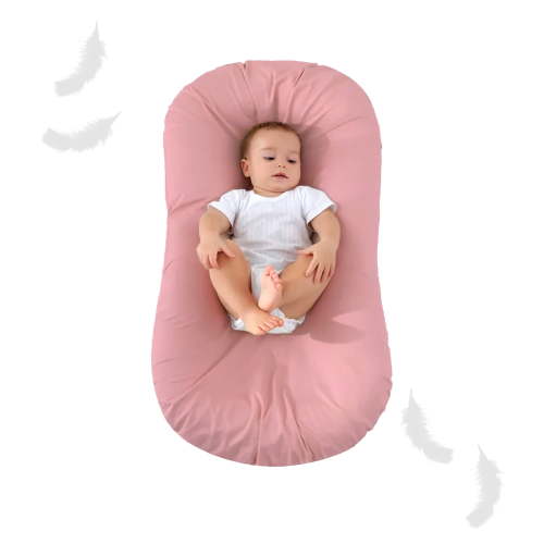 Lounger Pillow For Kids,0-24 Months,Lounger For Soft Cotton Breathable Double-Sided Design Cover with Anti-Startleav Design,Lounger Pillow Soft Breathable