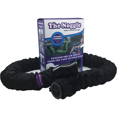 NOGGLE, 8ft - Kids Personal Air Conditioning System, Made in USA, Directs Cool Air to Children in The Backseat - Air Conditioning Vent Hose for Vehicles, Making The Back Seat Cool Again - Black