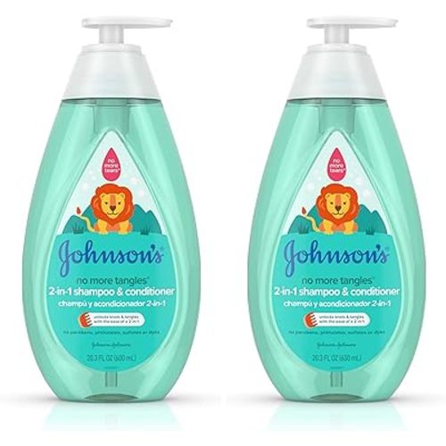 Johnson's 2-in-1 Shampoo & Conditioner, 20.3 fl. oz | Detangling Formula | For Kids | Tear-Free | Hypoallergenic