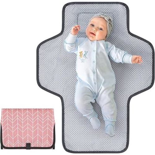 Accmor Portable Diaper Changing Pad, Waterproof Baby Changing Mat, Foldable Travel Diaper Changing Pads for Baby, Baby Essentials Shower Registry Gifts