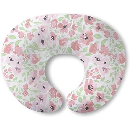 Plushii Nursing Pillow for Breastfeeding, Ergonimic Support Breastfeeding Pillow for Breast Feeding and Bottle Feeding, Breathable Feeding Pillow for Mom and Baby, Pink Bloom