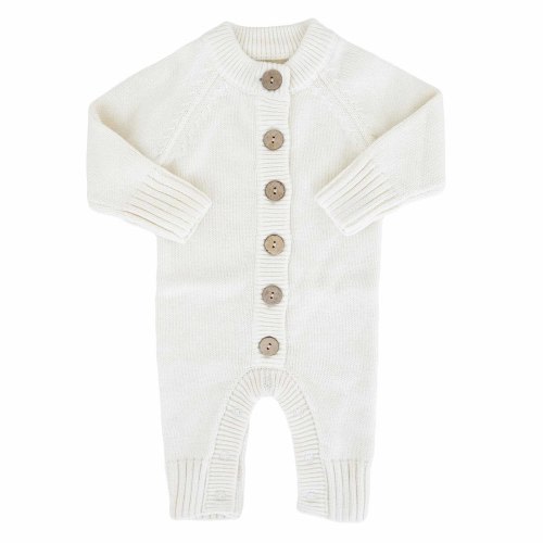 Knit Sweater Button Romper