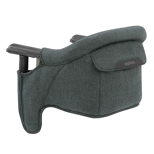 Inglesina Fast Table Chair, Charcoal Gray Melange - High Chair for Babies & Toddlers 6-36 Months - Fits Tables 0.8'' to 3.35'' Thick - Collapsible, Portable Design - Includes Travel Bag - BPA Free