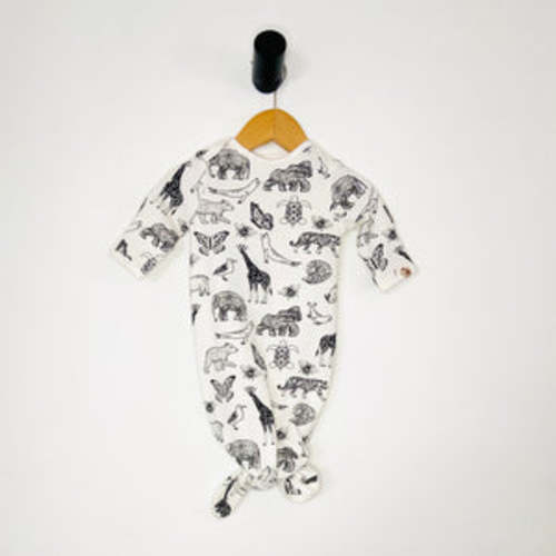 Animal kingdom printed gown in sustainable fabric – MeOMyEarth