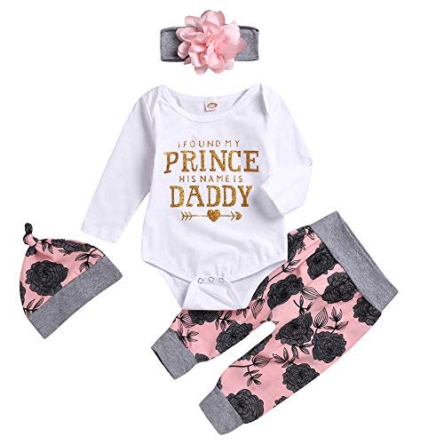 Kashoer 2Pcs Cute Newborn Baby Girls Pink Leopard Hoodie T-Shirt Top + Pants Outfits Set