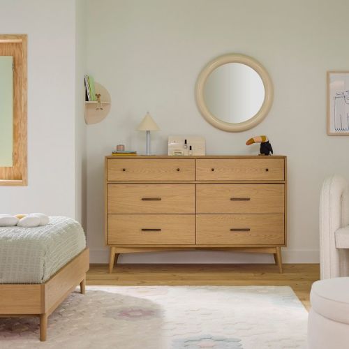 Kids Mid-Century 6-Drawer Dresser (56")
