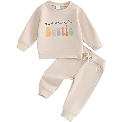 Rtnnsbbfcm Toddler Baby Girl Clothes Daddys Little Girl Print Pullover Shirt Long Pants Set Fall Winter Cute Outfits