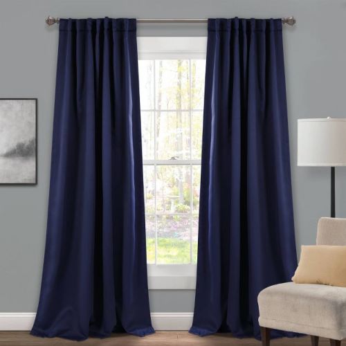 84"x52" Insulated Back Tab Blackout Window Curtain Panels Pink - Lush Décor: Energy Efficient, Noise Reduction, Thermal Insulated