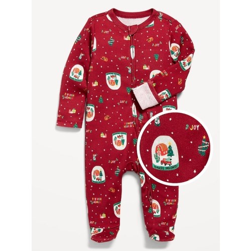 2-Way-Zip Printed Sleep & Play Footed One-Piece for Baby