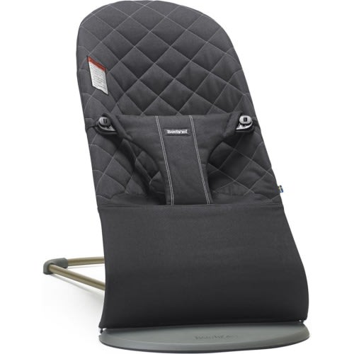 Babybjörn Bouncer Bliss - Black Quilted Cotton/Dark Gray Frame