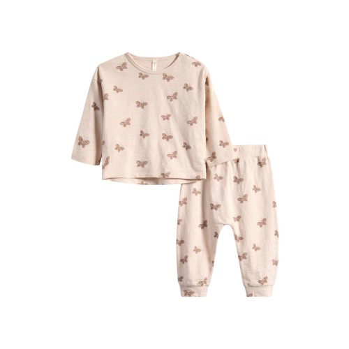 Print Long Sleeve Cotton T-Shirt & Joggers Set