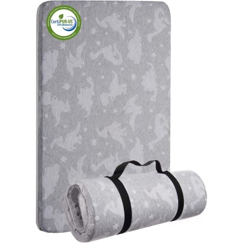 Lilian&Gema Pack and Play Mattress 38"x26"x1.5", Portable Crib Mattress for Playpen, Pack N Play Mattress Topper, Soft Breathable Memory Foam with Waterproof Washable Cover for Baby Toddler
