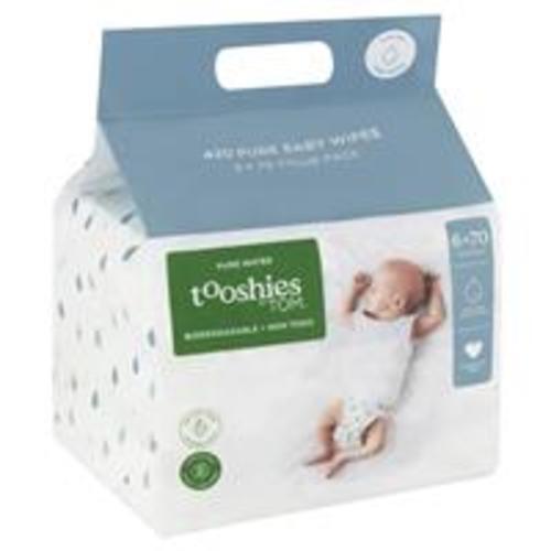 Buy Tooshies Eco Wipes Pure Water 6 x 70 Pack Online at Chemist Warehouse®