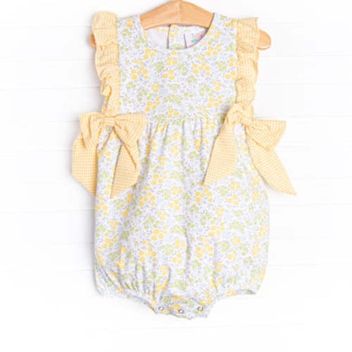 Bows And Buds Bubble, Yellow – Stitchy Fish