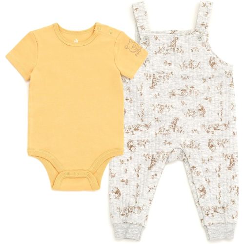 Disney Minnie Mouse Mickey Mouse Winnie the Pooh Baby Girls Bodysuit and Overall Outfit Set Newborn to Infant