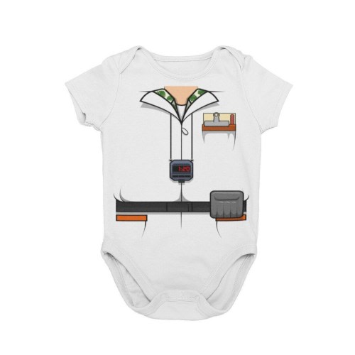 Baby Doctor Brown Halloween Costume Bodysuit | Baby 80’s Time Traveler Cosplay Costume | MNSSHP Unique Costume | Baby 80’s Movie Shower Gift