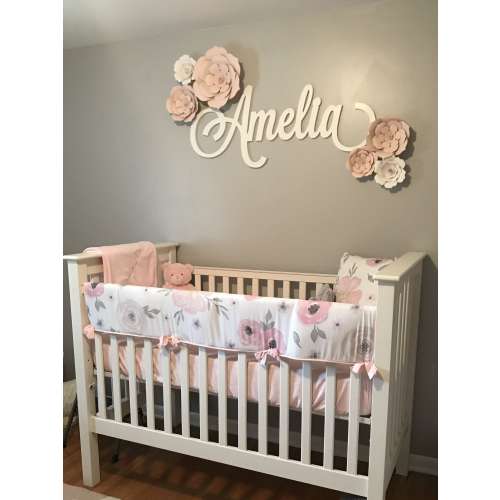 Wooden Nursery Name Sign Madelyn Custom Wood Personalized Calligraphy Sign Decor Over Crib Nursery Name Sign Kids Room Family name sign