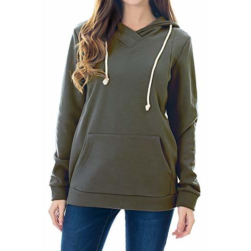 Smallshow Women's Fleece Maternity Nursing Sweatshirt Hoodie Kangaroo Pocket