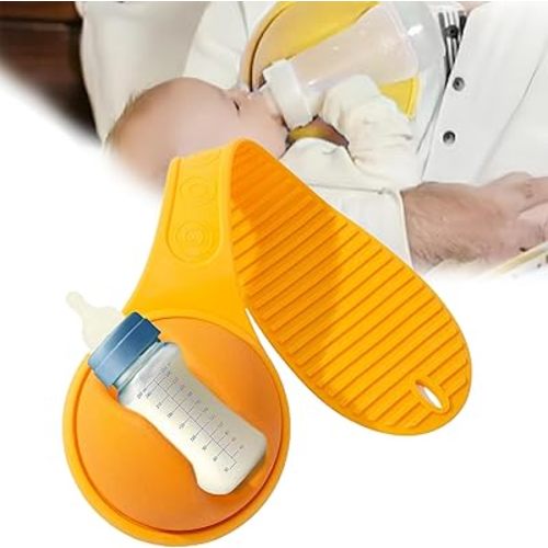 Baby Feeding Bottle Holder:Bottle Holder for Baby Self Feeding,Baby Bottle Holder,2024 New Anti-Shedding and Anti-Slip Baby Bottle-Feeding Supplies,Bottle Holder for Baby (Orange)
