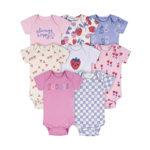 Onesies Brand Baby Girl Bodysuits, 8-Pack, Sizes Newborn - 12 Months