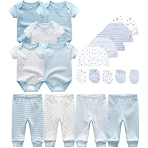 Chamie Newborn Baby Cute Design Bodysuit Short Sleeve One-Piece Baby Clothes for Boys