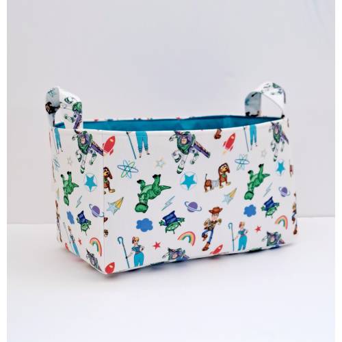Storage basket, Toy stories fabric bin, Nursery organizer, Diaper caddy - Personalization available