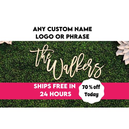 Wood Sign Cut Out - Last Name Wood Sign - Custom Wood Name Sign - Wedding Backdrop - Custom cut Name Sign - wood Word Cut Out
