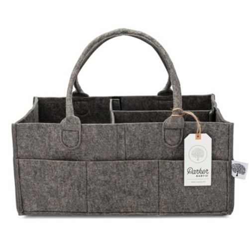 Parker Baby Co. Felt Diaper Caddy Large - Dark Gray