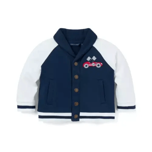 Baby Merchant Marine Baby Race Car Shawl Collar Cardigan by Janie and Jack