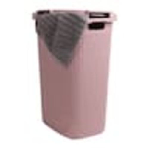 Mind Reader Pink 24.15 in. H x 13.75 in. W x 17.65 in. L Plastic 60L Slim Ventilated Rectangle Laundry Hamper with Lid 60HAMP-PNK