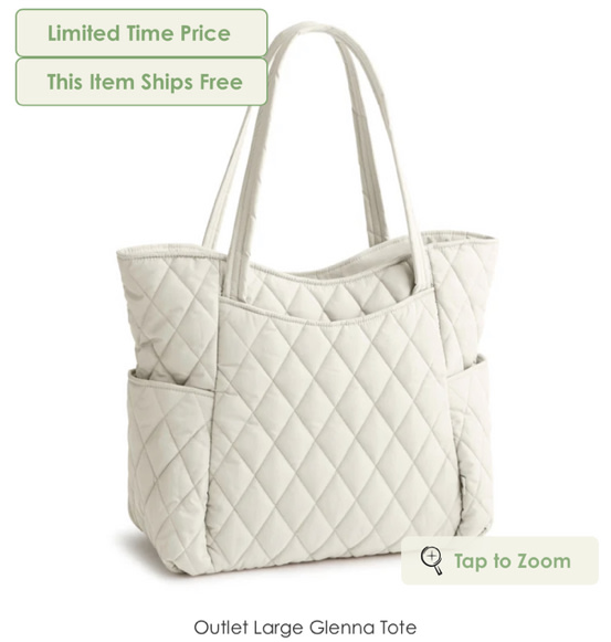 Vera Bradley - Outlet Large Glenna Tote Diaper Bag