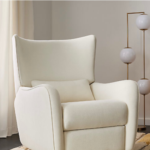 Aurora Natural Nursery Electronic Power Recliner with Night Light