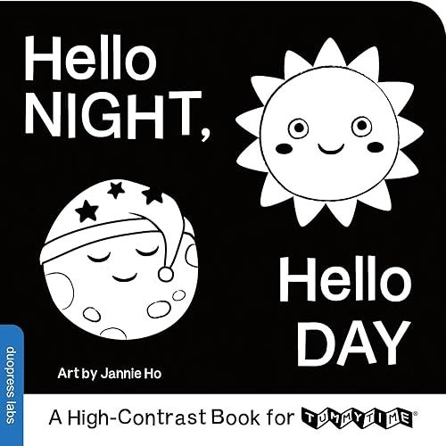 Hello Night, Hello Day: A High-Contrast Baby Board Book to Help with Visual Development (High-Contrast Books, 8) Board book – August 5, 2025