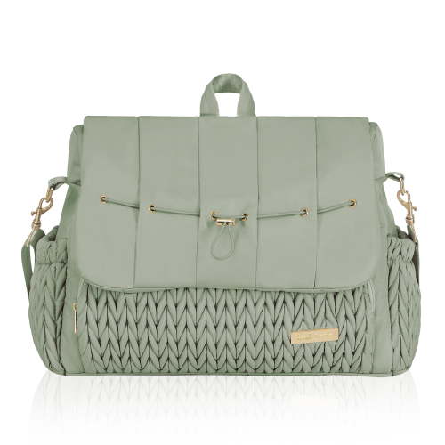 Hannah & Sophia Belle Convertible Diaper Backpack & Messenger Bag, Sage Green