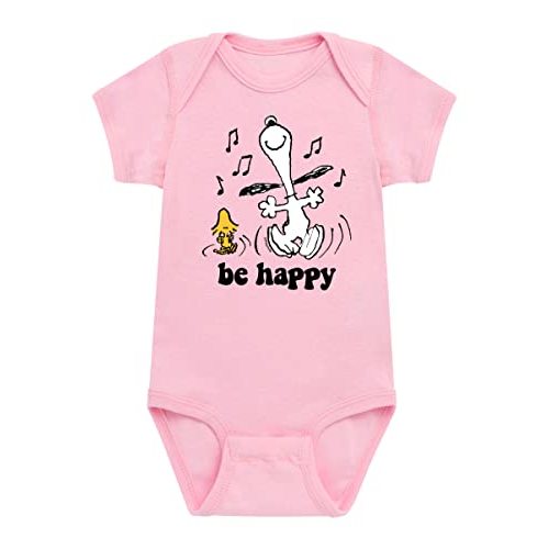 HYBRID APPAREL - Peanuts - Snoopy & Woodstock Dance Happily - Infant Baby One Piece
