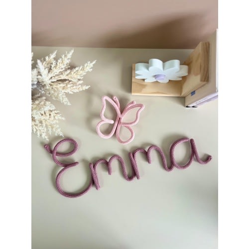 Customised Knitted Name, Knitted Wire Name, Nursery Name Sign, Custom Kids Name, Knitted Names, Wall Art, Kids Room Decor, Wall Decor